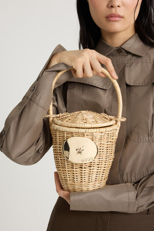 Panier seau en osier
