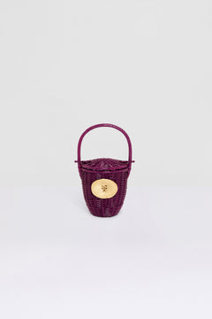 Borsa a secchiello in vimini