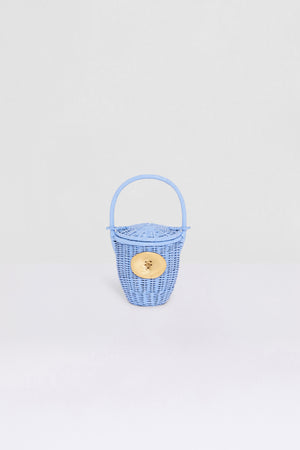 Wicker bucket bag