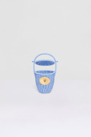 Wicker bucket bag