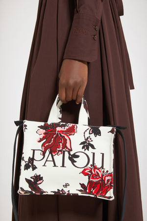 Small Patou tote in printed organic cotton