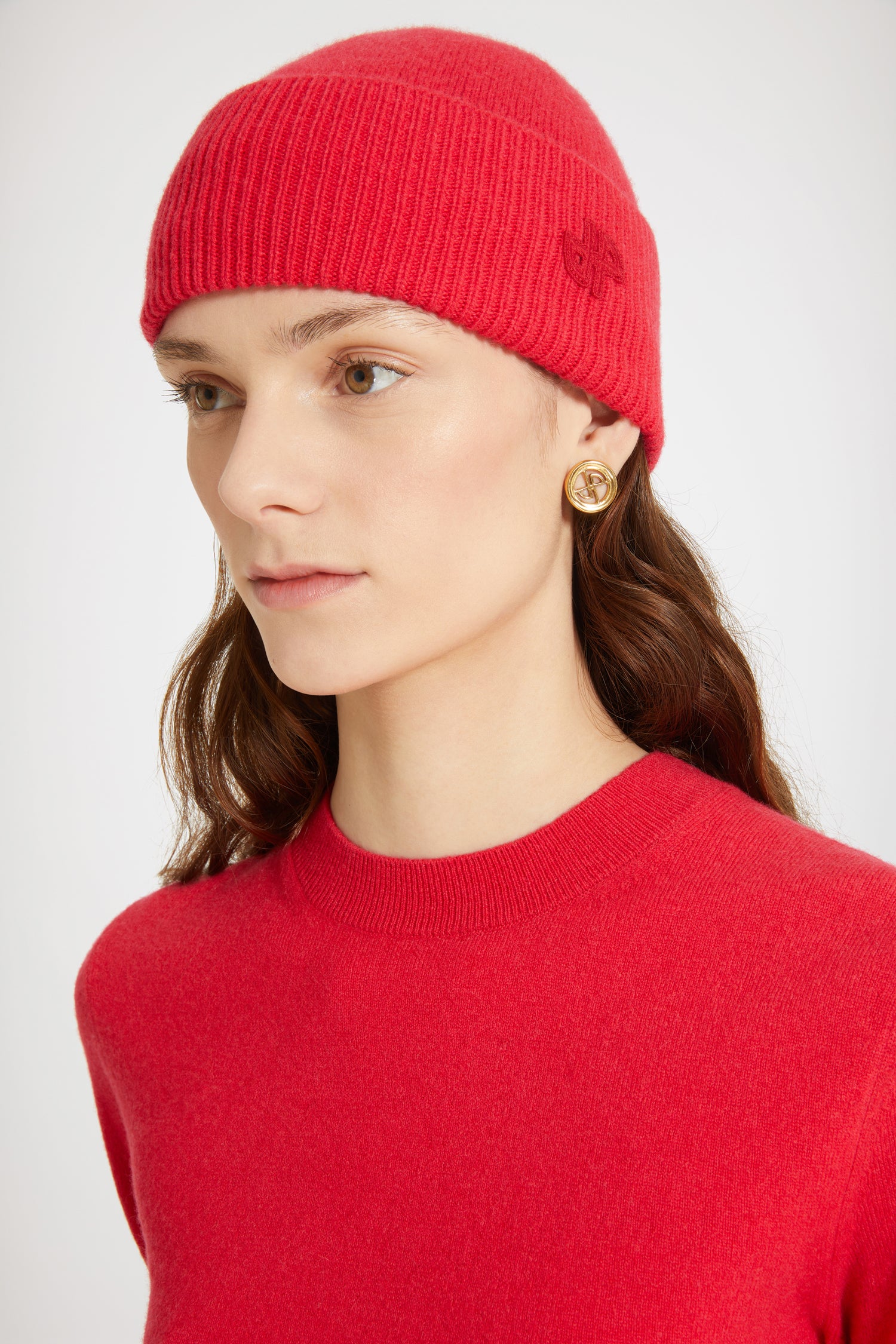Patou - JP beanie in sustainable wool and cashmere - Hot Pink - Patou puts a rib on it.Hot Pink wool and cashmere beanie. Rib knit. Patou label.