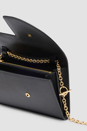 JP chain clutch in leather