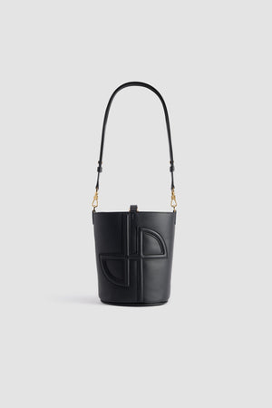 Piccola borsa a secchiello JP in pelle