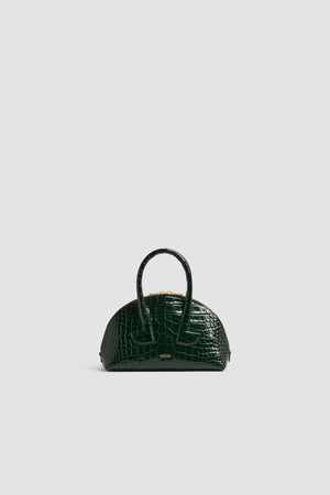 Le Patou クロコエンボスレザー ボウリングバッグ