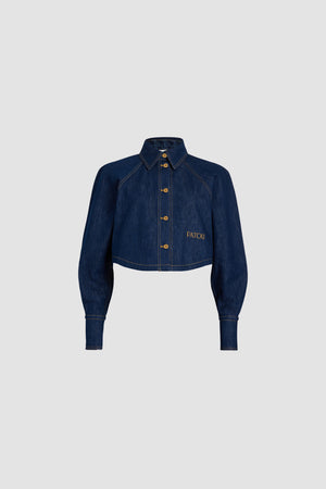 Camicia corta in denim di cotone bio
