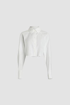 Cropped shirt in organic cotton