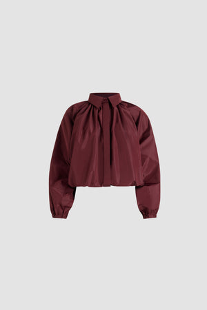 Blouse bouffante en faille recyclée