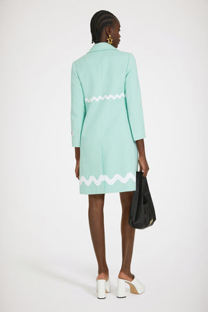 Wave summer coat in cotton tweed