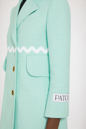 Wave summer coat in cotton tweed