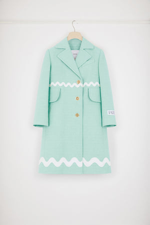 Wave summer coat in cotton tweed