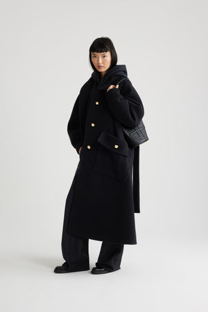 Cappotto oversize in lana e cachemire