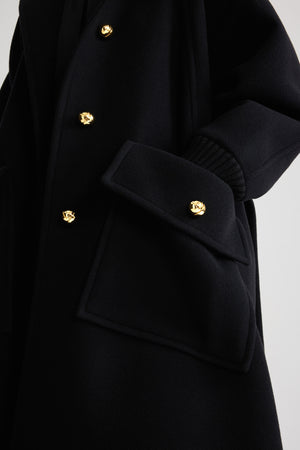 Cappotto oversize in lana e cachemire
