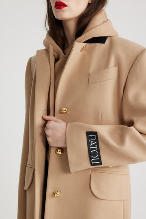 Cappotto sartoriale in misto lana e cachemire ecosostenibile