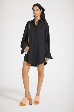 Vestito camicia corto in cotone bio