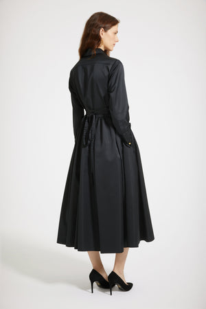 Midi-Hemdkleid aus umweltfreundlichem Satin