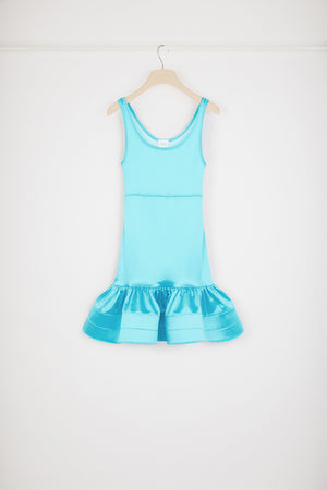Robe débardeur courte en satin