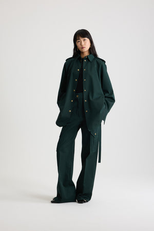 Mini-Hemdkleid aus Bio-Baumwollgabardine