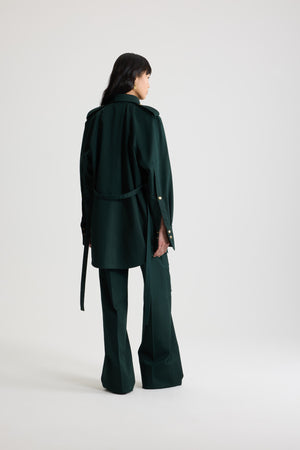 Mini-Hemdkleid aus Bio-Baumwollgabardine