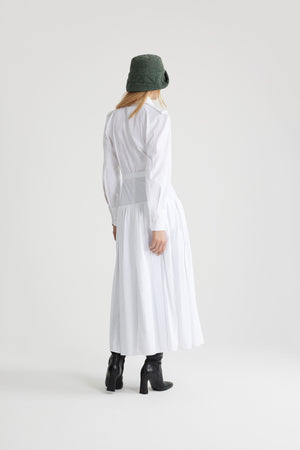 Maxi shirt dress in organic cotton