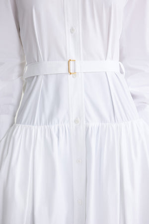 Maxi shirt dress in organic cotton