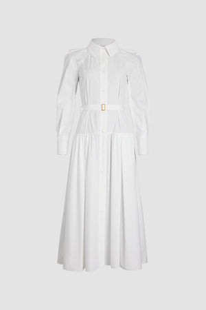 Maxi shirt dress in organic cotton