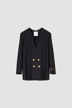 Veste croisée sans revers