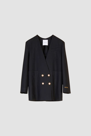 Veste croisée sans revers