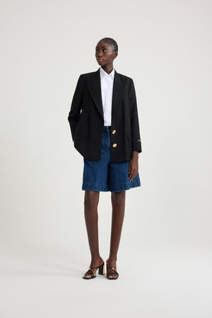 Jewellery button wool jacket