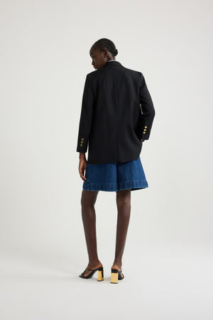 Jewellery button wool jacket