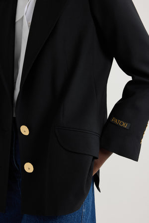 Jewellery button wool jacket