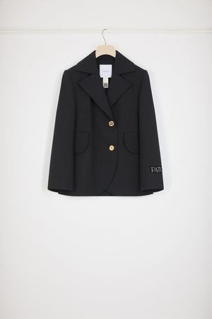 Veste ceinturée en laine technique
