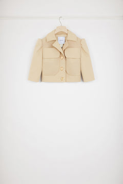 Veste courte en gabardine de coton