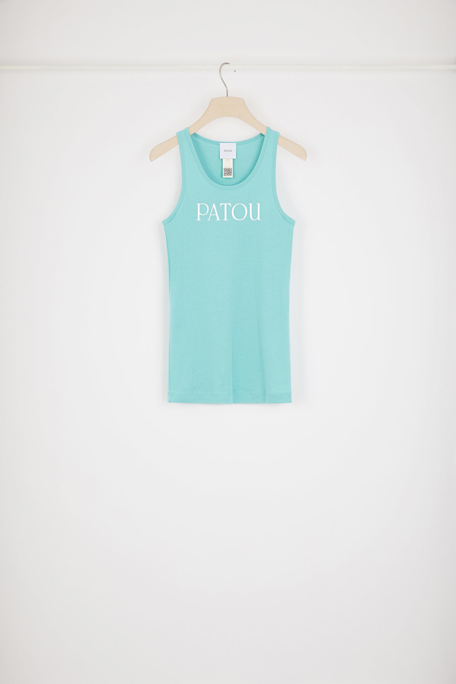 Patou - Canotta Patou in cotone bio - Mint Green - Semplicemente Patou.Canotta in cotone bio verde menta. Logo Patou stampato sul davanti, monogramma JP sul retro.