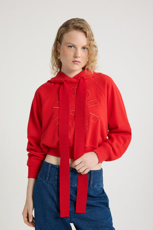 Medallion hoodie in organic cotton