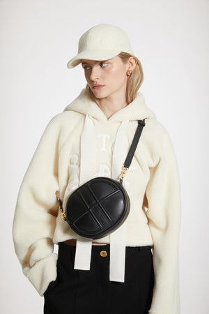 Sweatshirt à capuche  Médaillon en faux shearling recyclé