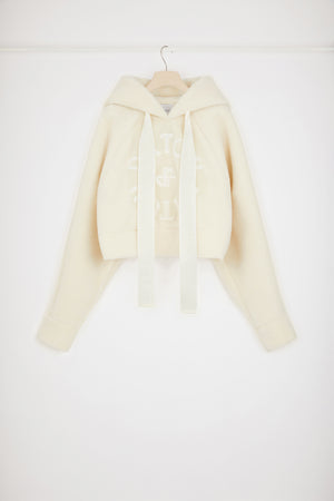 Sweatshirt à capuche  Médaillon en faux shearling recyclé