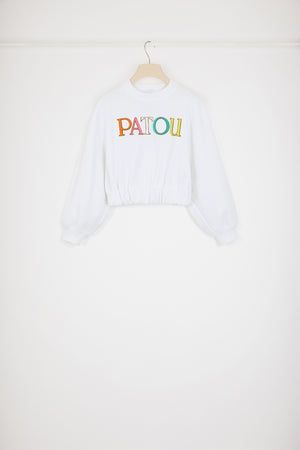 Patou cropped sweatshirt in organic cotton