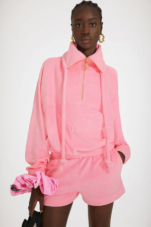 Half-zip sweatshirt in organic cotton terry