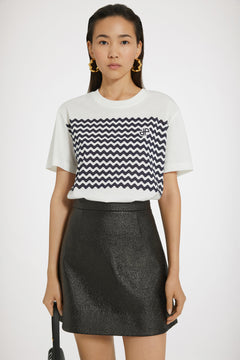 Waves t-shirt in printed organic cotton