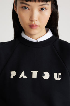 Besticktes Art déco Patou Sweatshirt aus Bio-Baumwolle