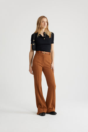 Henley top in organic cotton