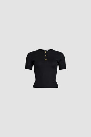 Henley top in organic cotton