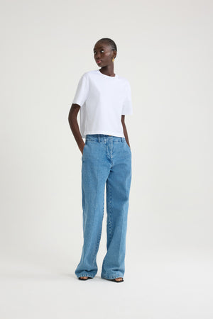 Patou logo embroidered t-shirt in organic cotton