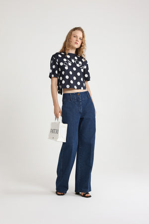 Maglietta con logo Patou in cotone bio stampato