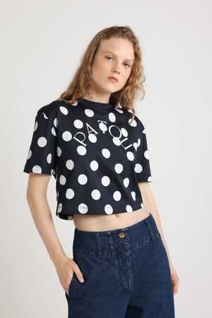 Maglietta con logo Patou in cotone bio stampato