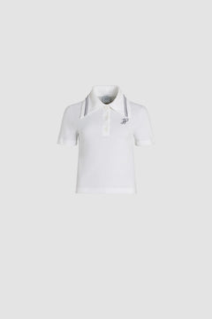 JP monogram embroidery polo shirt in piqué organic cotton
