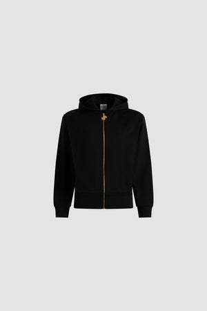 Sweatshirt zippé en coton bio