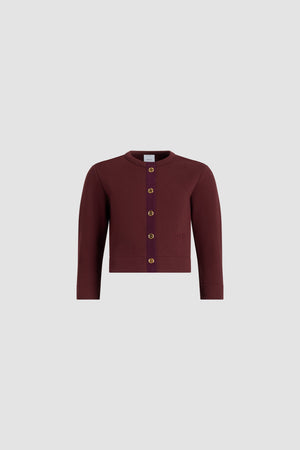 Cardigan in organic cotton fleece