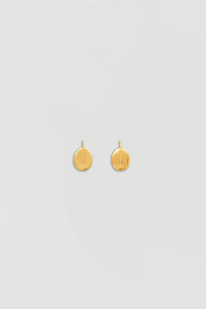 Small face brass earrings